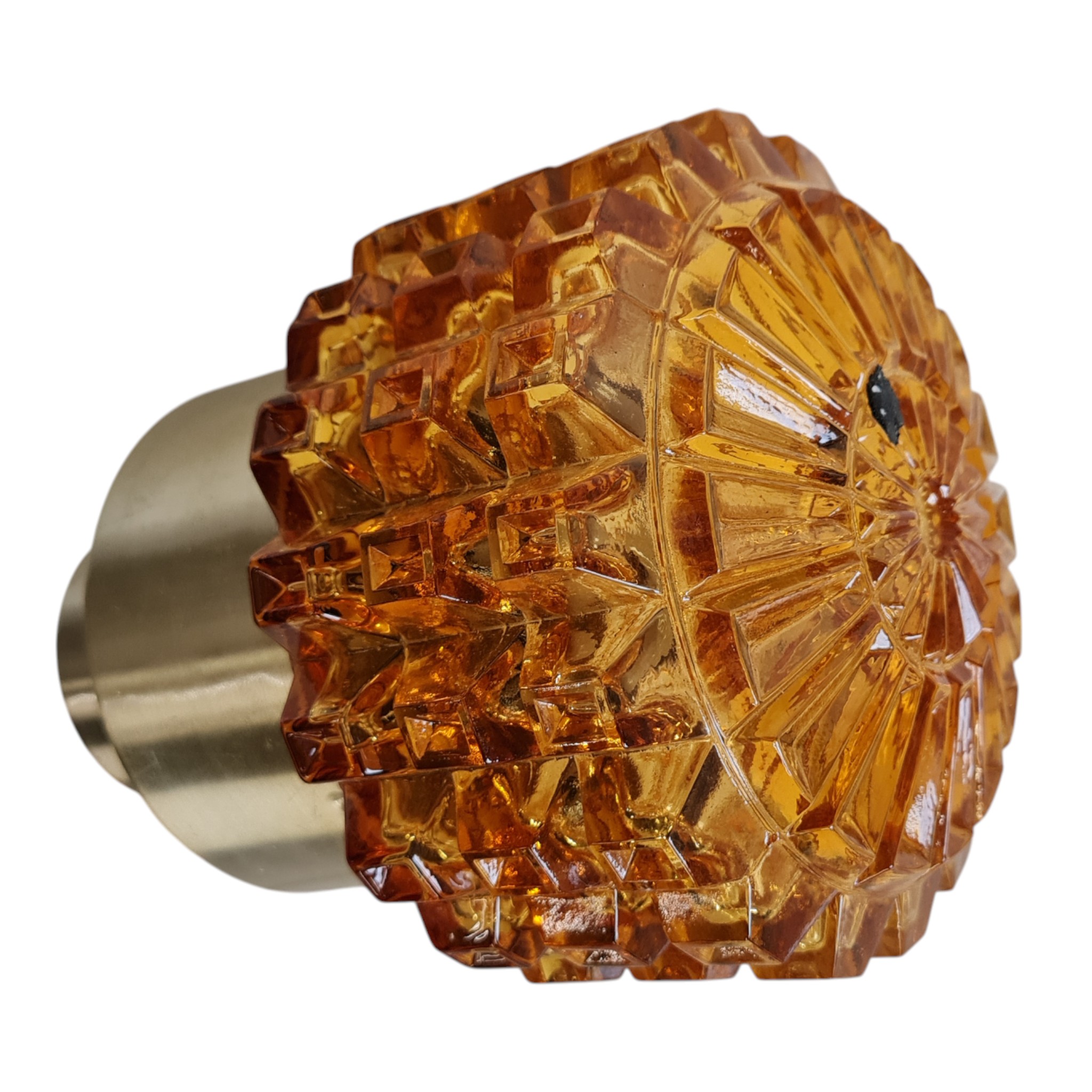 Loftlampe | Dansk design | Glas og guldfarvet letmetal