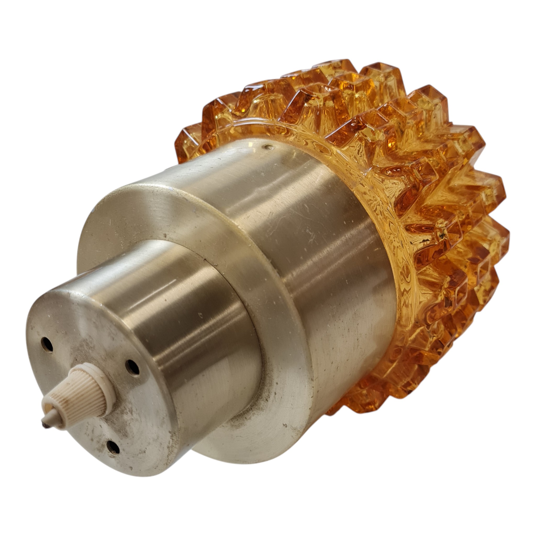 Loftlampe | Dansk design | Glas og guldfarvet letmetal