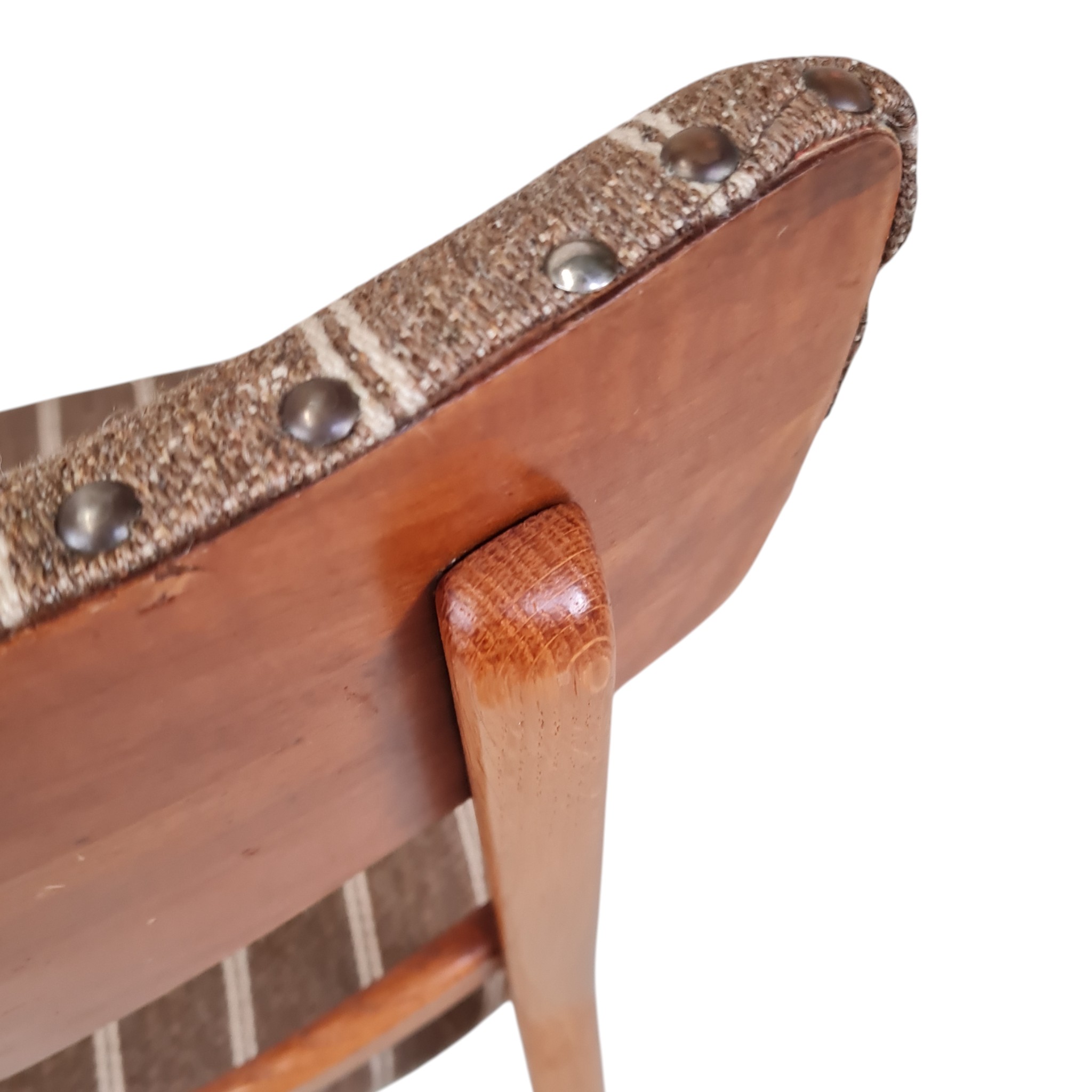 Spisebordsstol | Arne Wahl Iversen, tilskrevet | Bøg og stribet uld