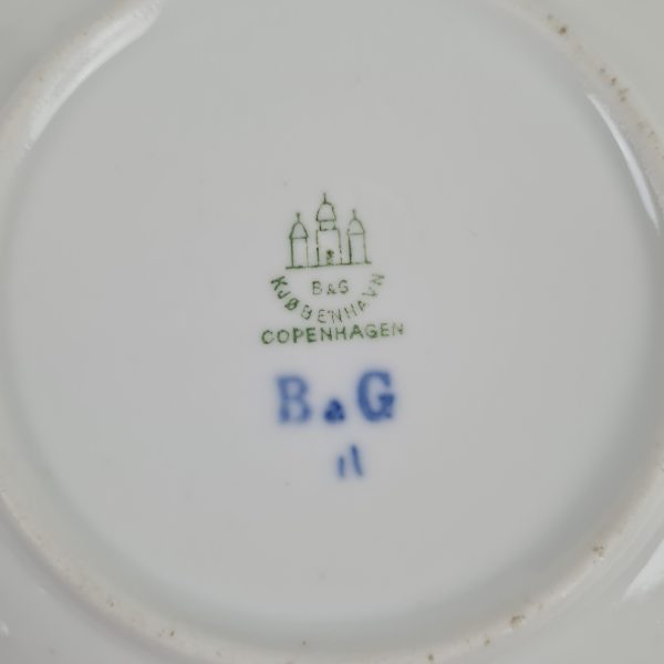 Kagetallerken i Blåmalet Riflet | Bing & Grøndahl | Porcelæn
