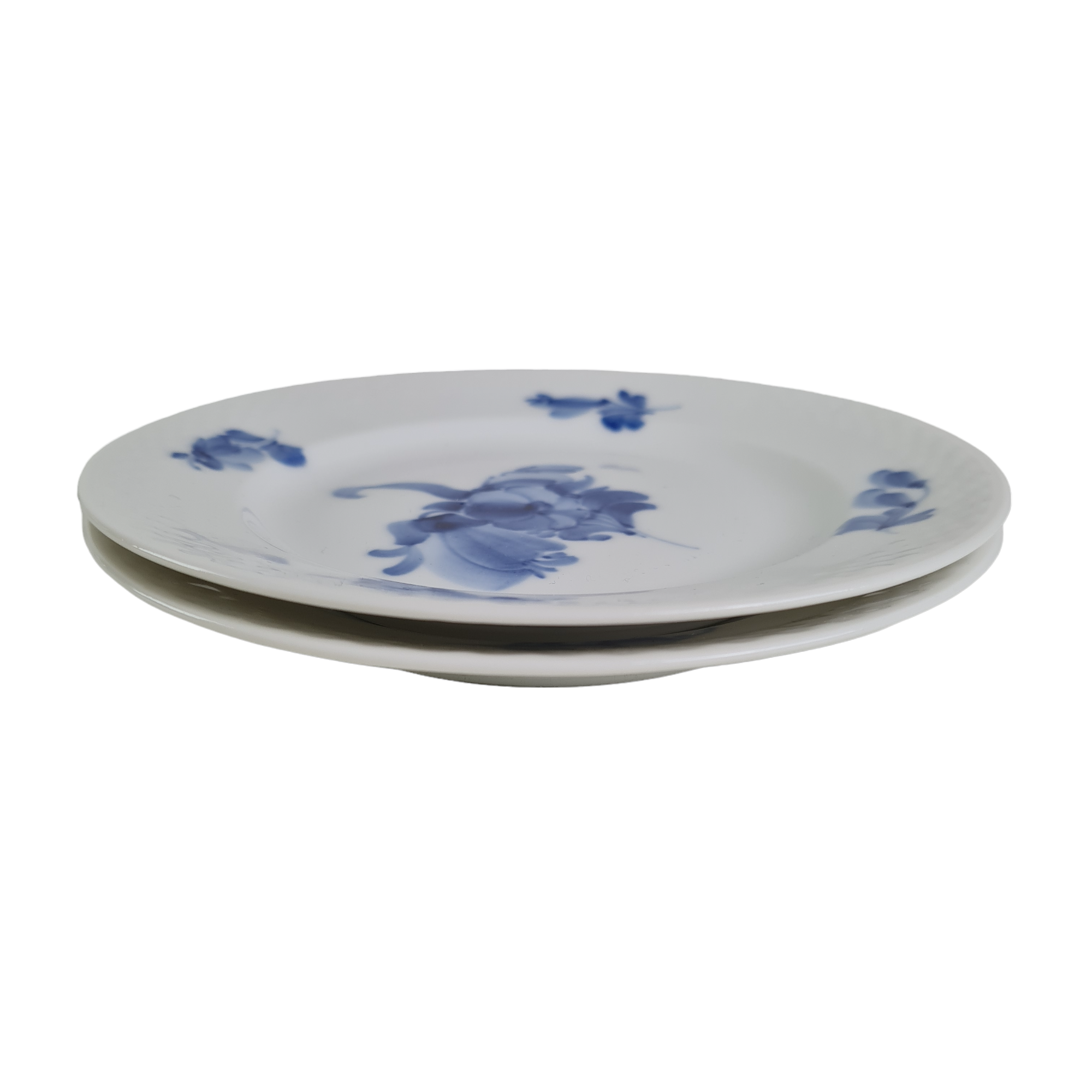 Three Blue Flower Braided Cake Plates From Royal