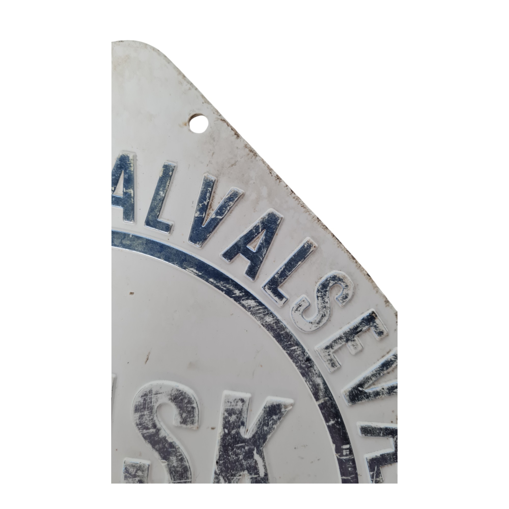 Reklameskilt for Dansk stål - Det Danske staalvalseværk A/S | Plast