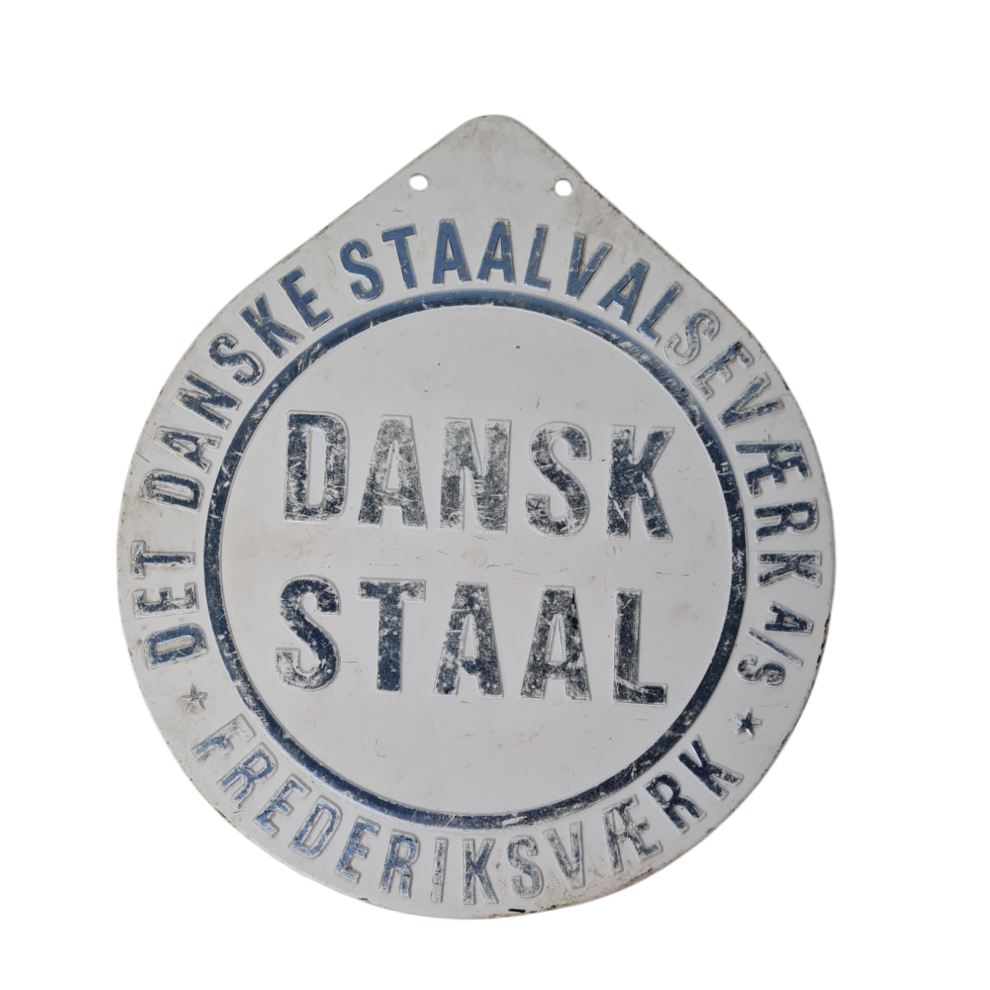 Reklameskilt for Dansk stål - Det Danske staalvalseværk A/S | Plast