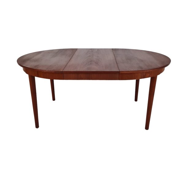 Rundt spisebord med 3 tillægsplader | Dansk design | Teak