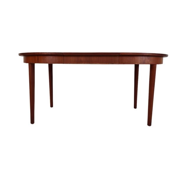 Rundt spisebord med 3 tillægsplader | Dansk design | Teak