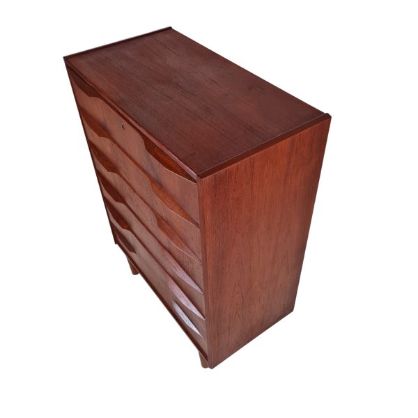 Høj kommode med 6 skuffer | Dansk design | Teak