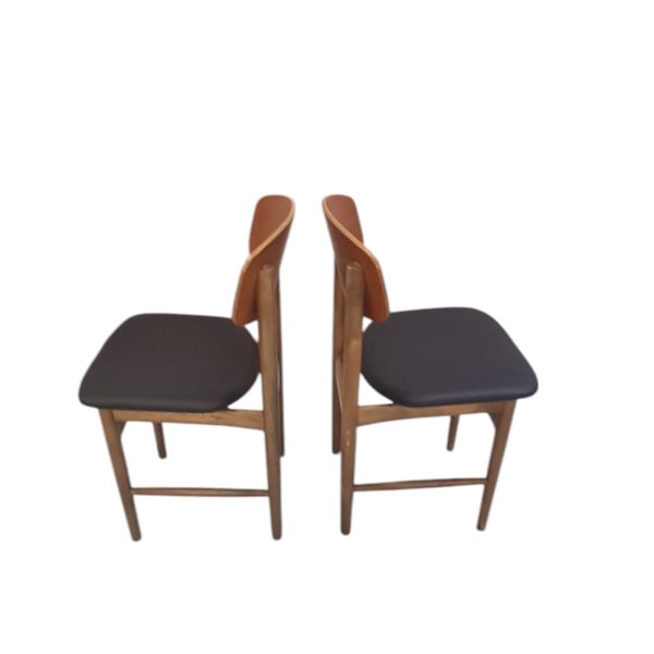 Spisebordsstole model 122 | Børge Mogensen | Søborg Møbelfabrik | Teak & bøg Nypolstret