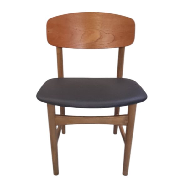 Spisebordsstole model 122 | Børge Mogensen | Søborg Møbelfabrik | Teak & bøg Nypolstret
