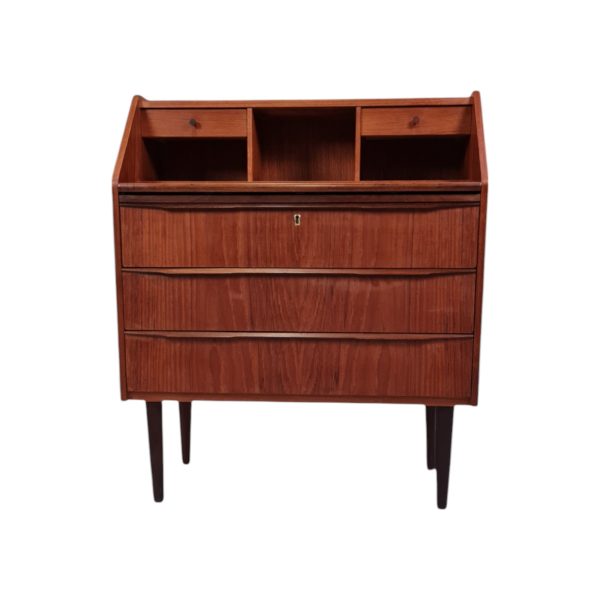 Chatol med skriveplade og skuffer | Dansk design | Teak