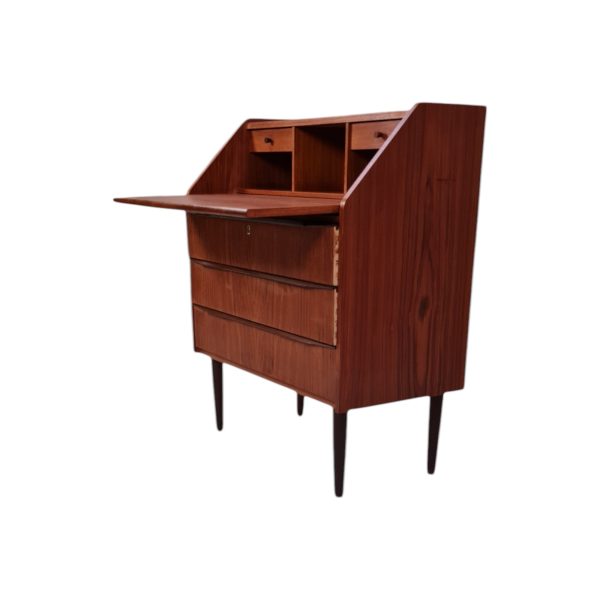 Chatol med skriveplade og skuffer | Dansk design | Teak