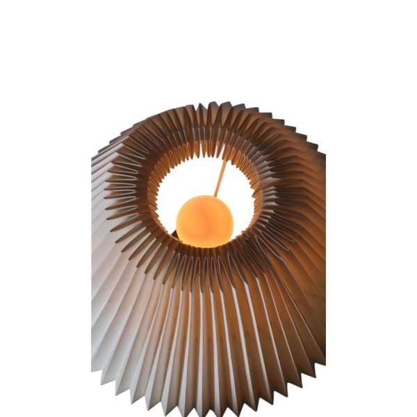 Bordlampe med plisseret skærm | Dansk design | Teak