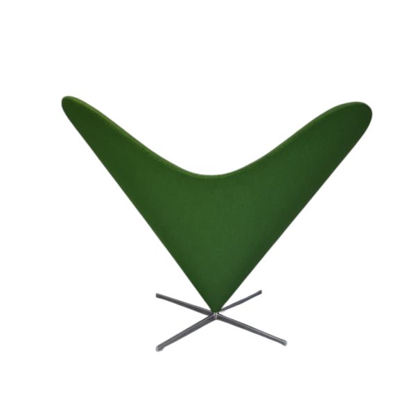 Lænestol model Hjertestolen | Verner Panton | Vitra | Letmetal & uld