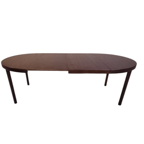 Rundt spisebord med to tillægsplader | Dansk design | Mahogny