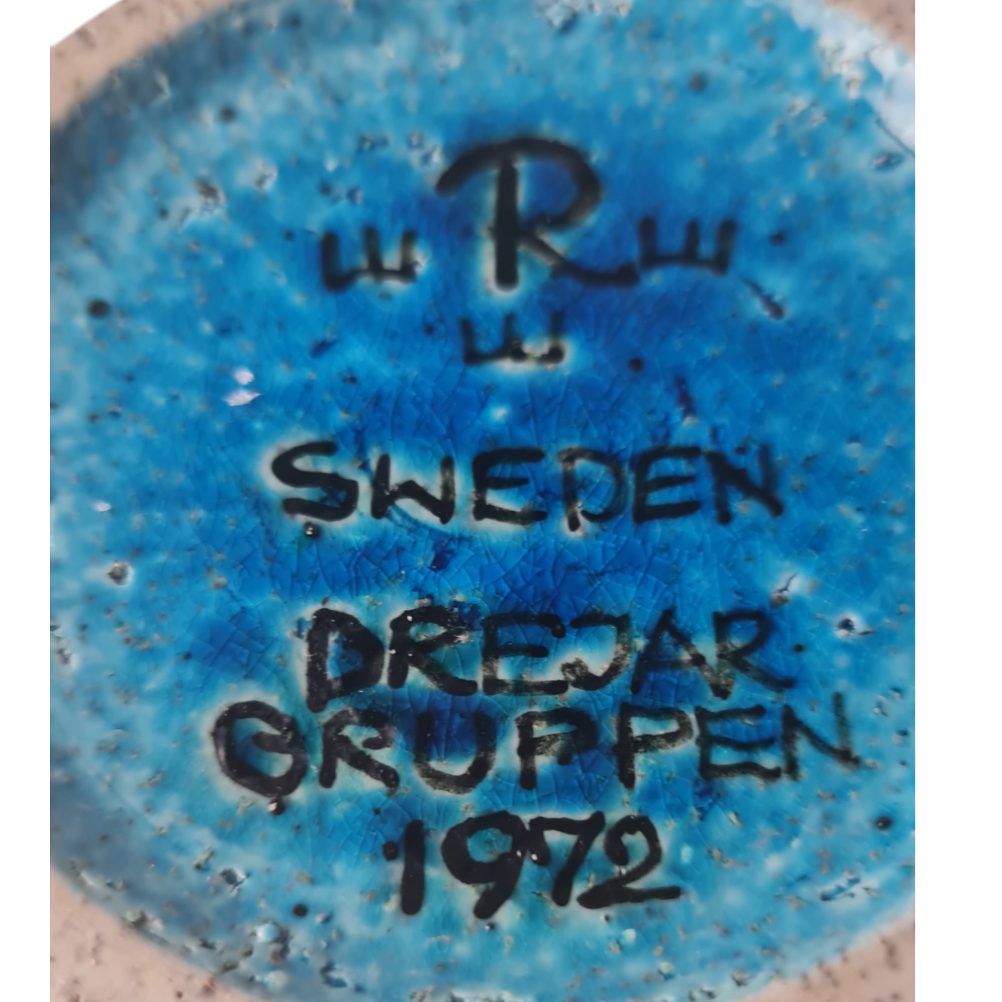 Cylinder vase | Drejer gruppen 1972 | Rörstrand | Keramik med blå glasur