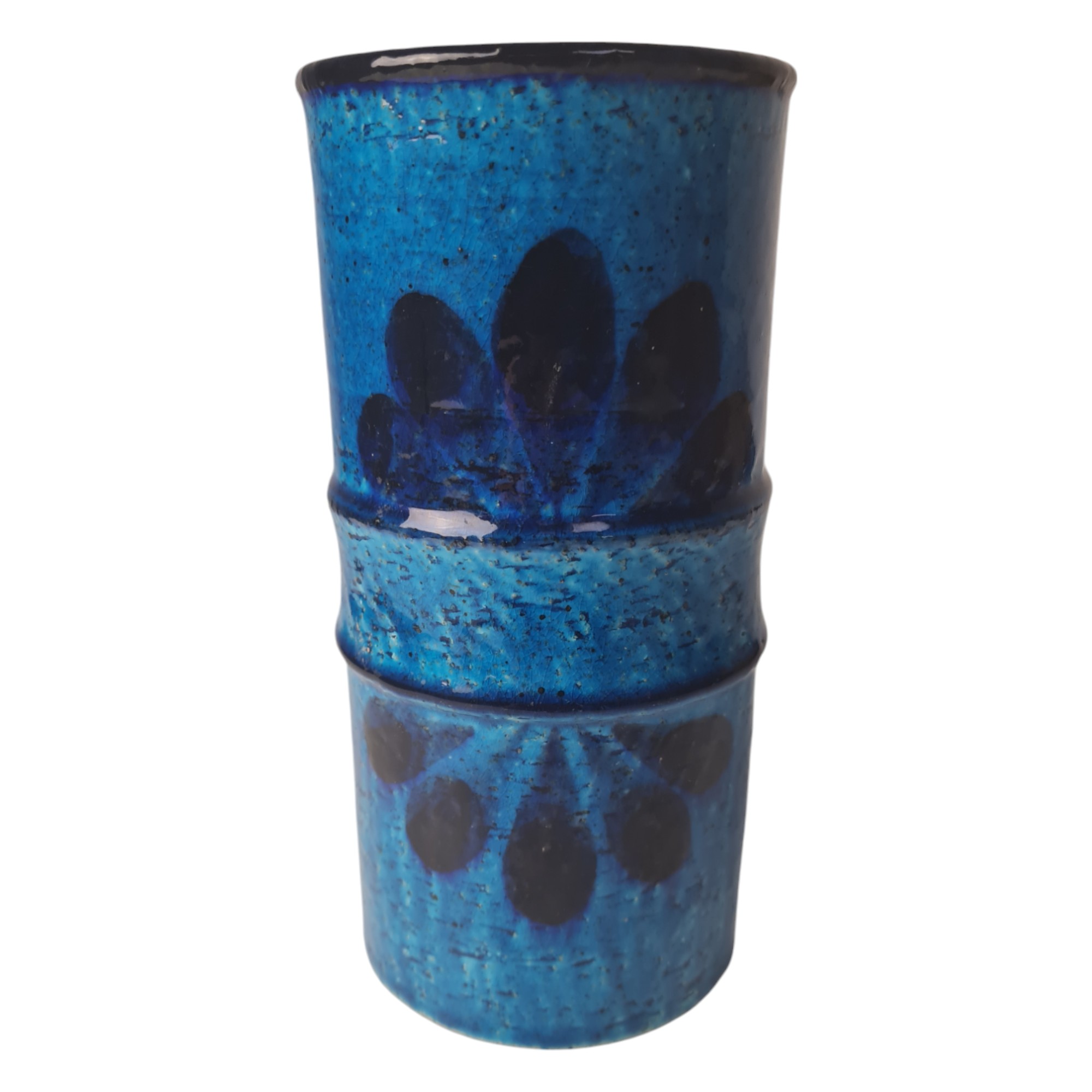 Cylinder vase | Drejer gruppen 1972 | Rörstrand | Keramik med blå glasur