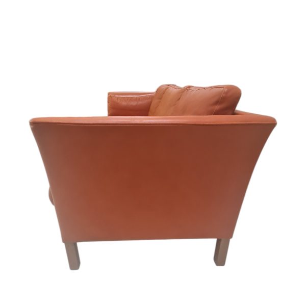 3Personers sofa model MH 2225 | Mogens Hansen | Cognagfarvet læder og ben af eg