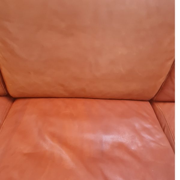 3Personers sofa model MH 2225 | Mogens Hansen | Cognagfarvet læder og ben af eg