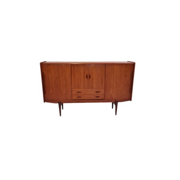 Skænk med fire låger og bar inddeling | Dansk design | Teak
