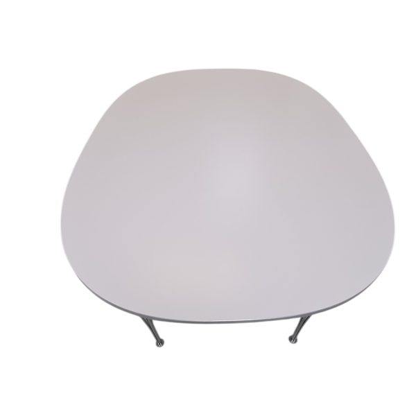 Super Ellipse spisebord | Piet Hein & Bruno Mathsson | Fritz Hansen | Hvid laminat og stålben