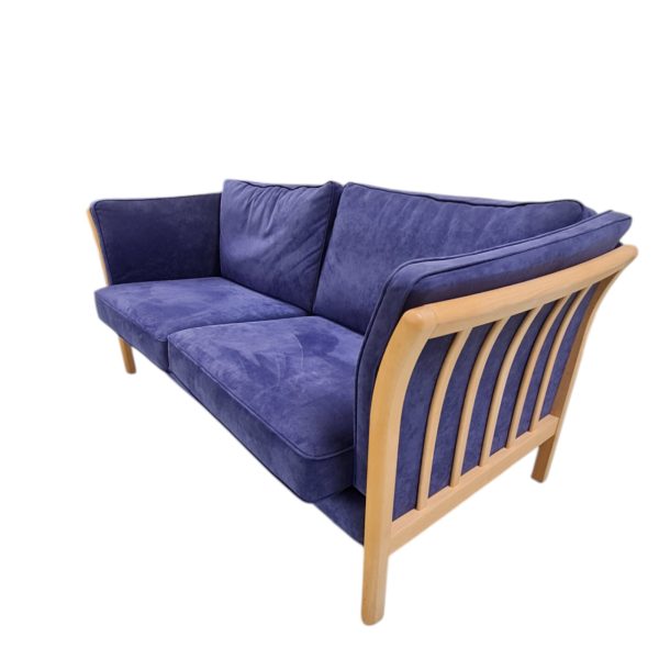 2 Personers sofa | Dansk design | Lakeret Bøg & Alcantara