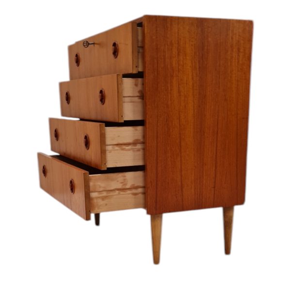 Kommode med 4 skuffer | Dansk design | Teak
