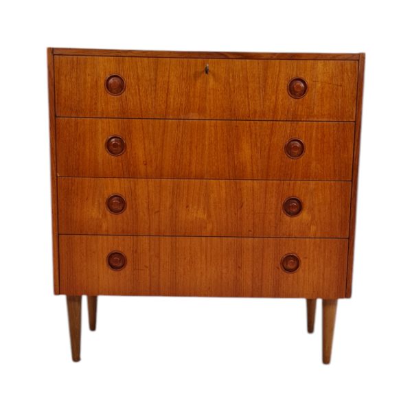Kommode med 4 skuffer | Dansk design | Teak