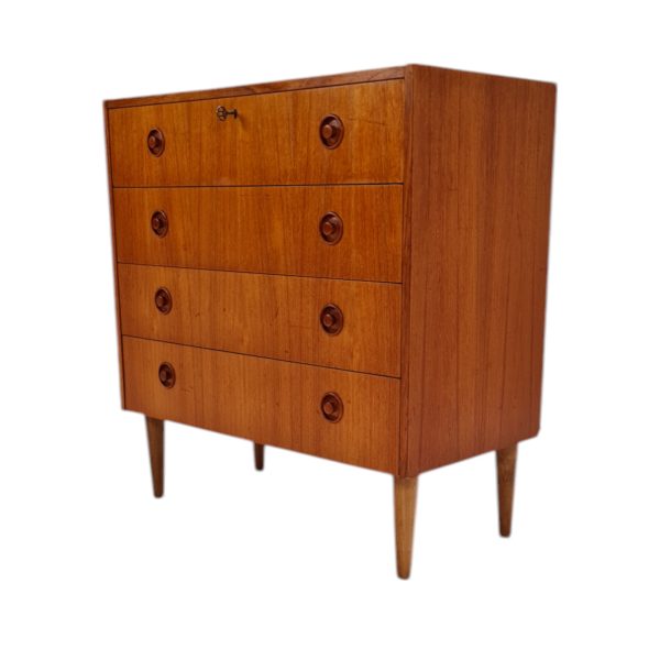 Kommode med 4 skuffer | Dansk design | Teak