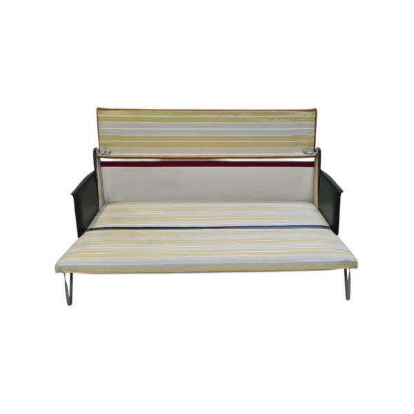 Daybed med underliggende skuffe | Dansk design | Udført i uld og sort kunstlæder