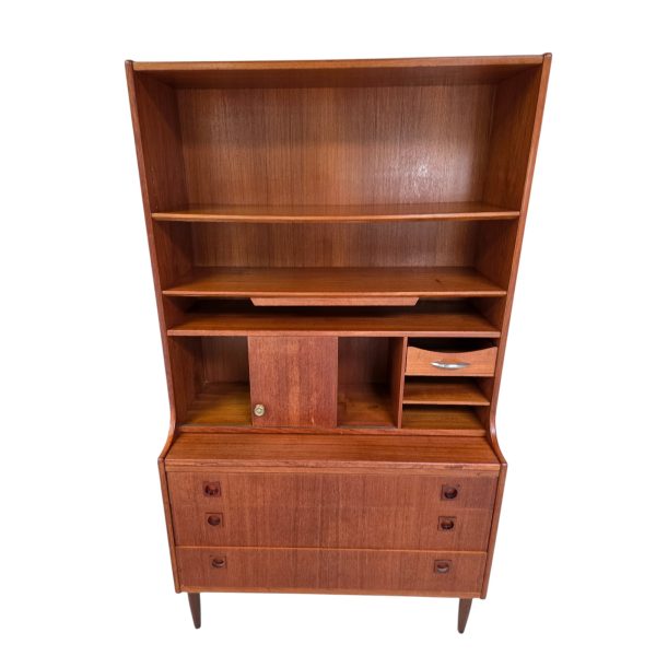 Chatol med skriveplade, spejl og skuffer | Dansk design | Teak