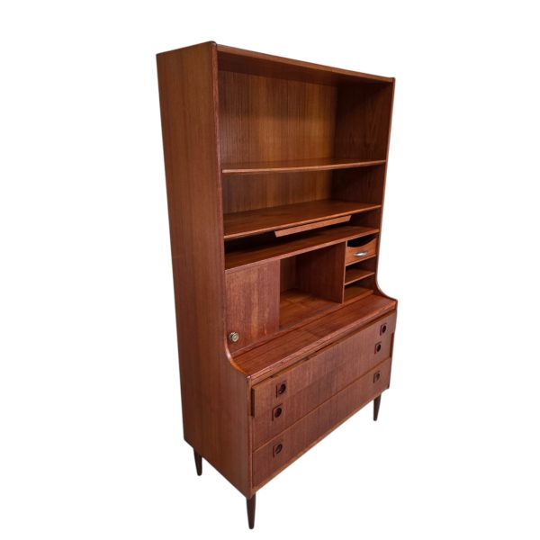 Chatol med skriveplade, spejl og skuffer | Dansk design | Teak