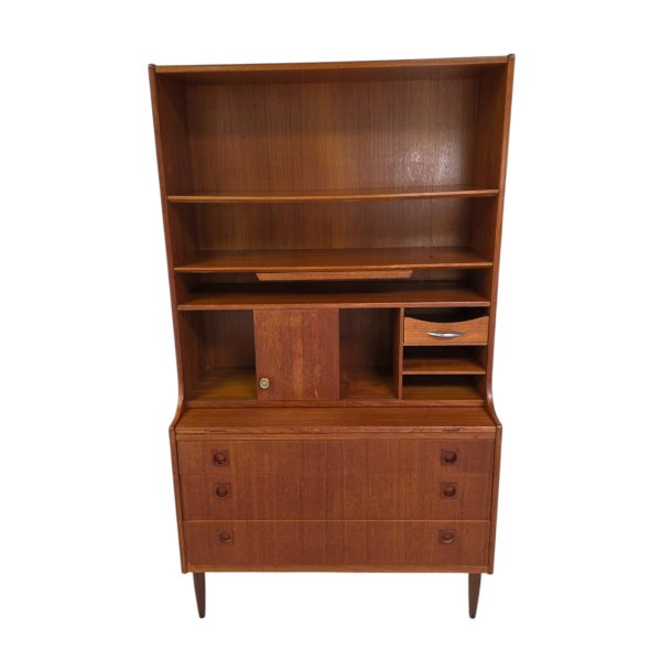Chatol med skriveplade, spejl og skuffer | Dansk design | Teak