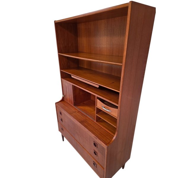 Chatol med skriveplade, spejl og skuffer | Dansk design | Teak