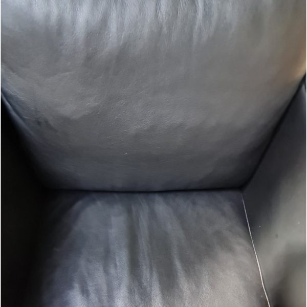 Lænestol model "Savoy" | Dansk design | Sort læder og ben i bøg