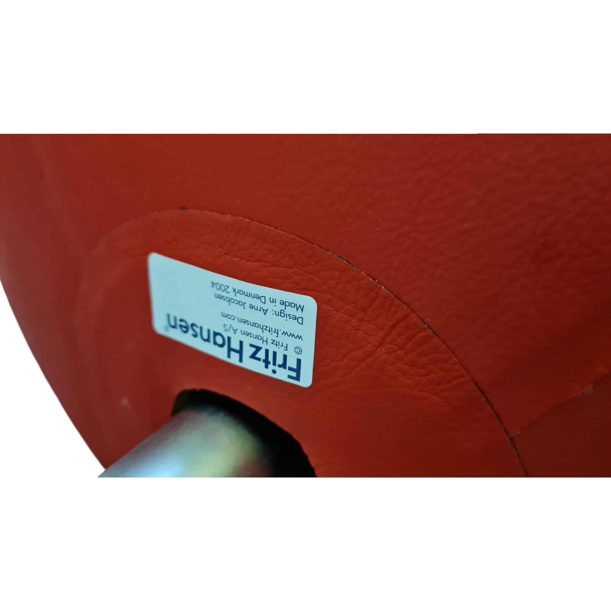 Lænestol model 3316 Ægget | Arne Jacobsen | Fritz Hansen | Rødt læder