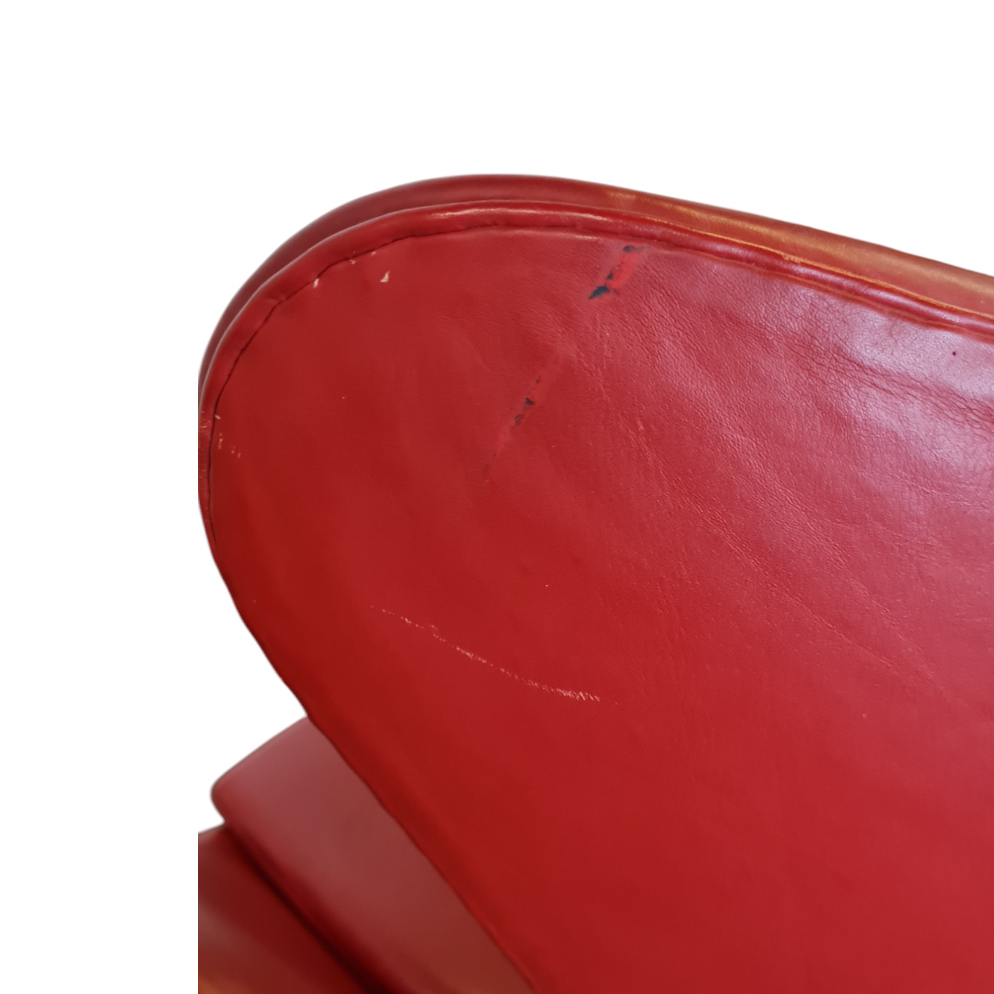 Lænestol model 3316 Ægget | Arne Jacobsen | Fritz Hansen | Rødt læder