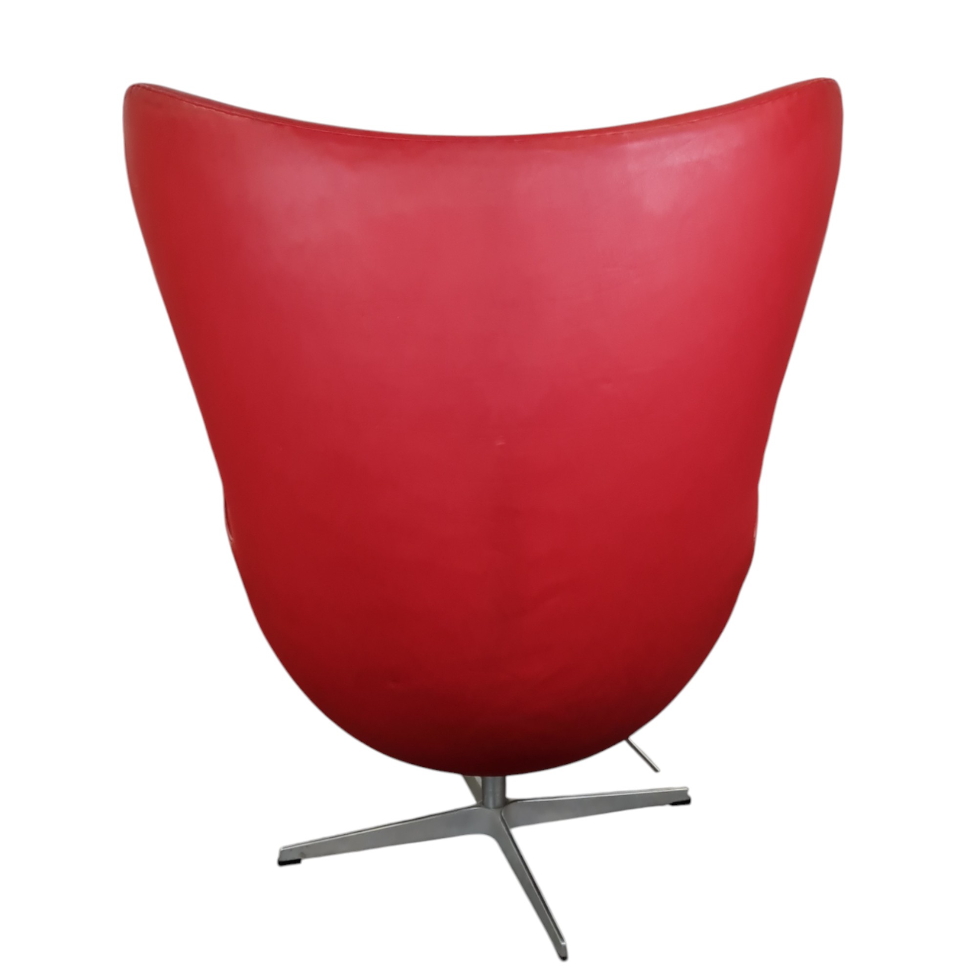 Lænestol model 3316 Ægget | Arne Jacobsen | Fritz Hansen | Rødt læder