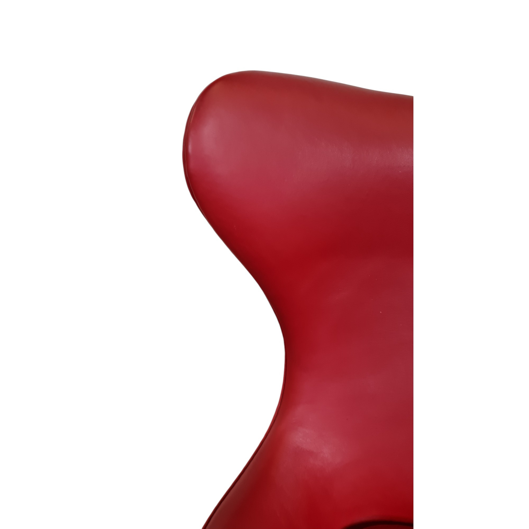 Lænestol model 3316 Ægget | Arne Jacobsen | Fritz Hansen | Rødt læder