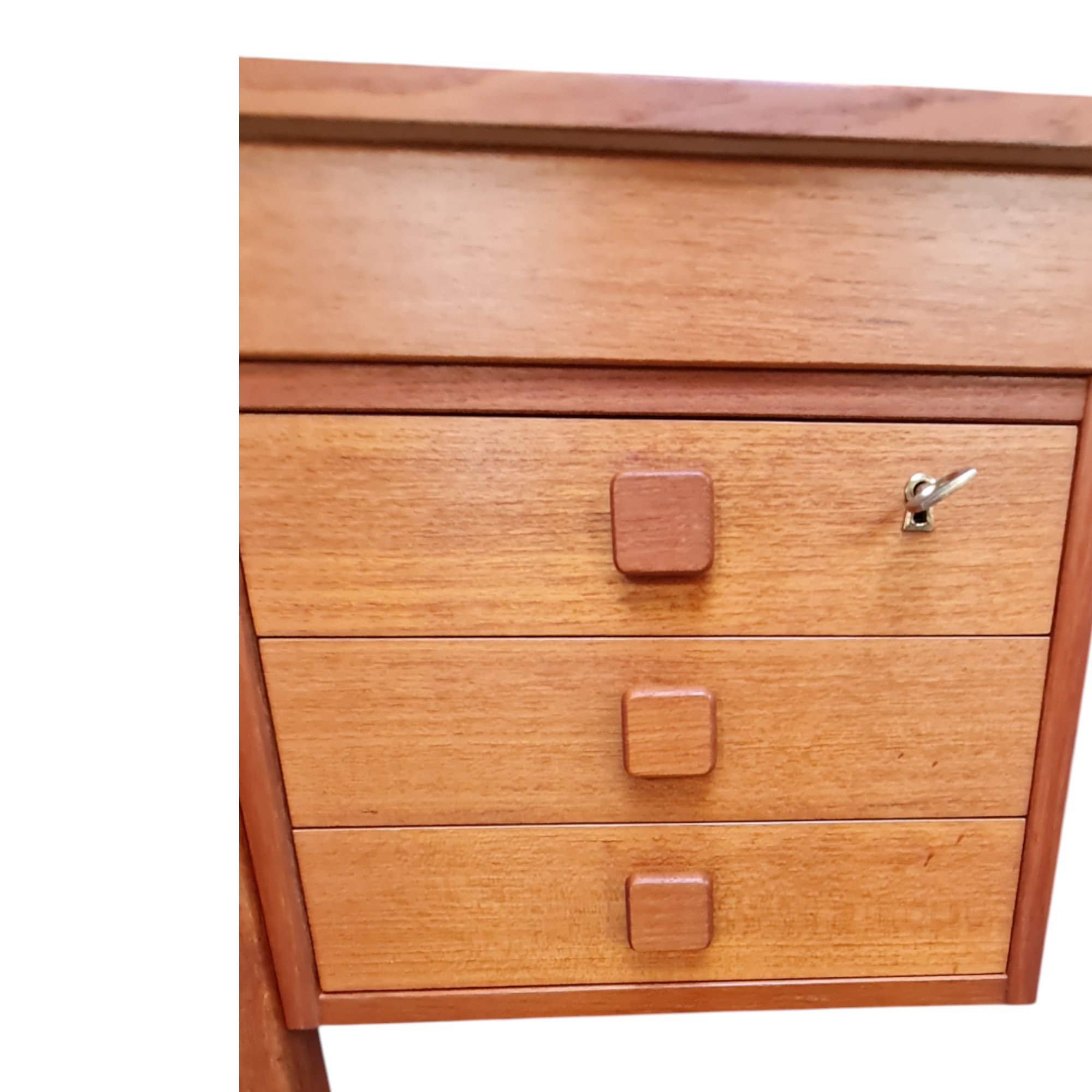 Dameskrivebord med 3 skuffer | Dansk design | Teak