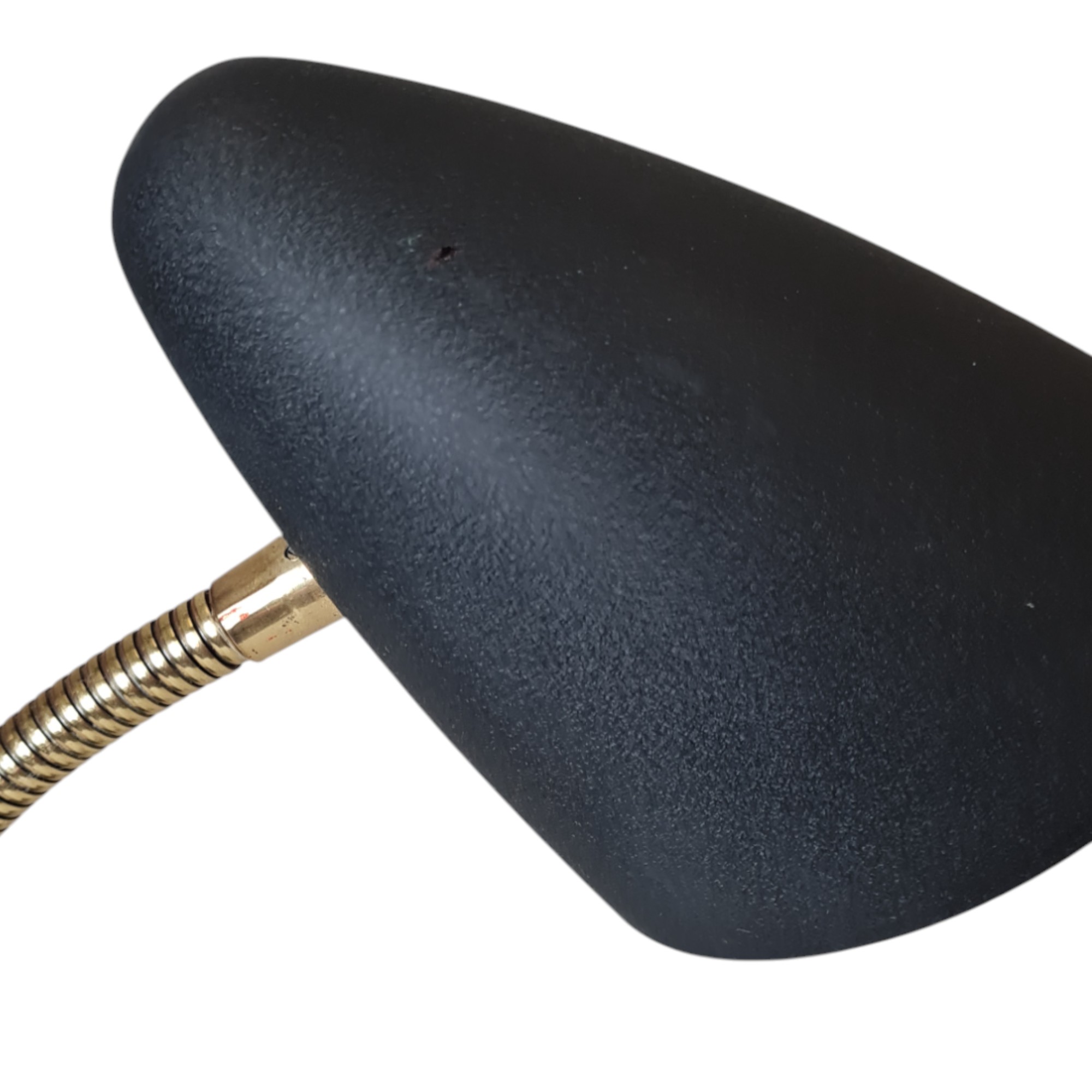 Bordlampe med slangehals | E. S. Horn | Sort lakeret metal og messing