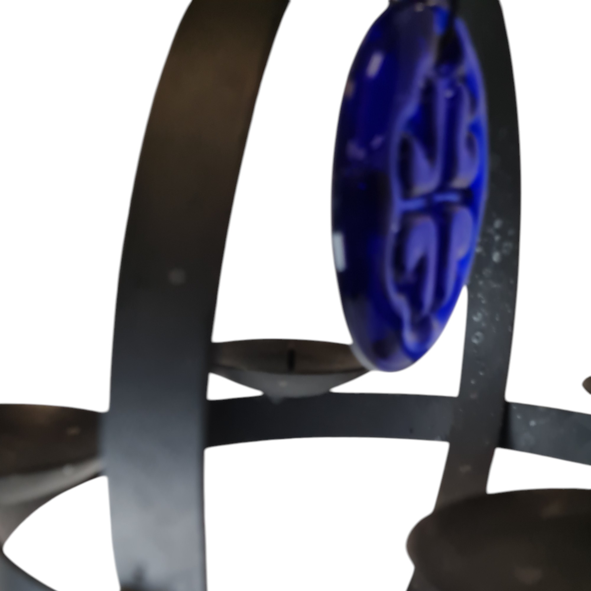 Lofthængt lysestage | Dantoft | Sortlakeret jern og glas