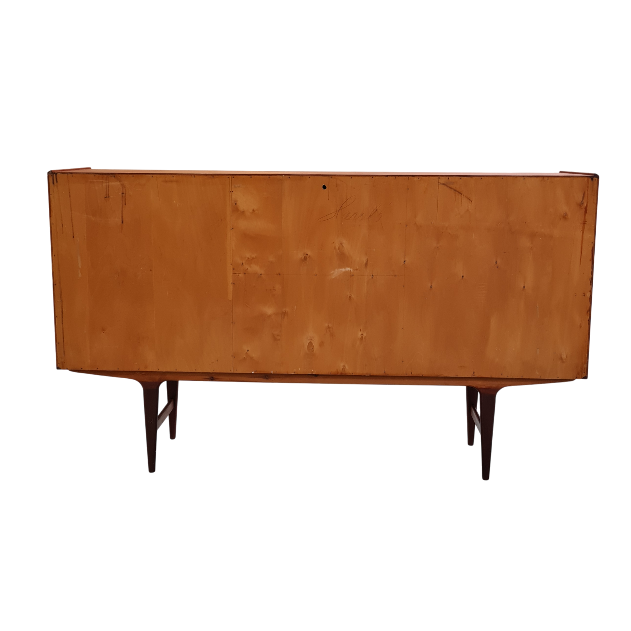 Skænk med to skydelåger tre skuffer samt barskab | Dansk design | Teak