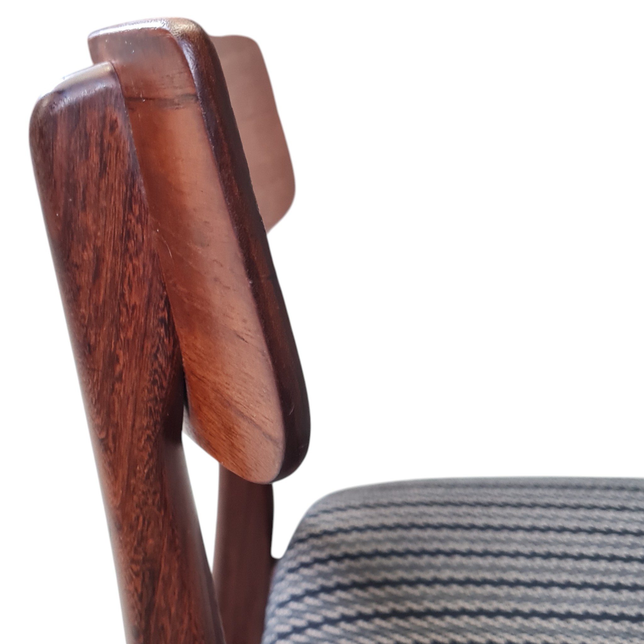 Spisebordsstol | Falsled stole og møbelfabrik | Bejdset bøg og teak polstre sæde